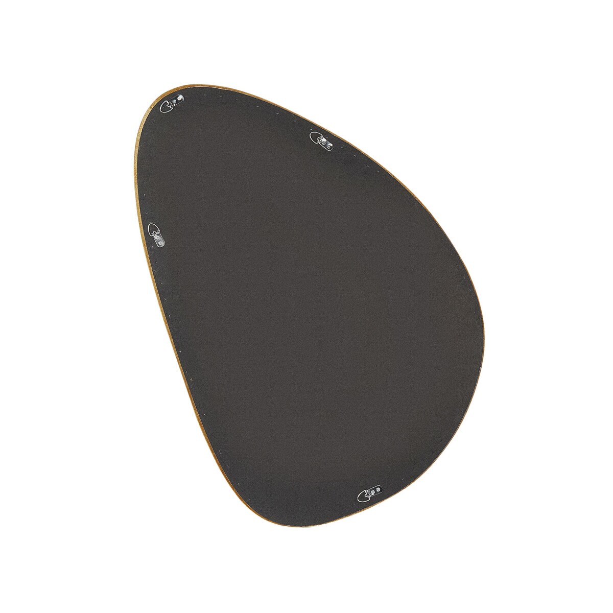 Lustro ścienne welurowe 61 x 91 cm żółte VENAS