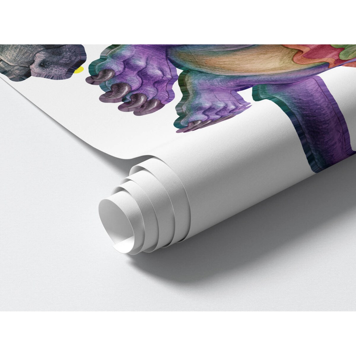 Zestaw naklejek na ścianę, Rodzina smoków, 130cm