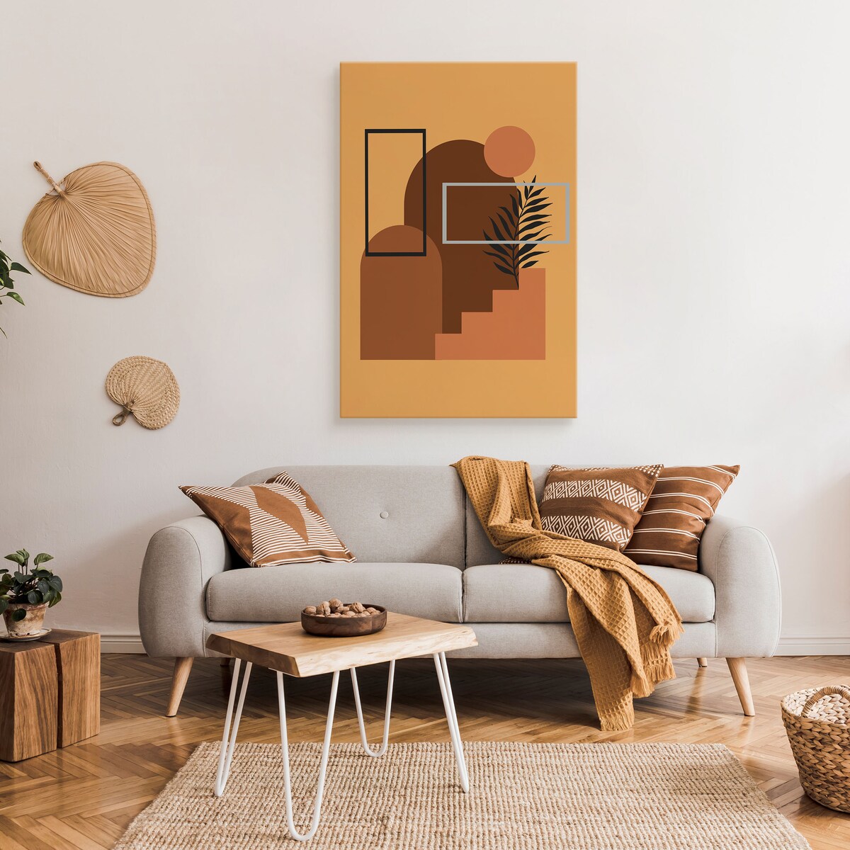 Obraz Rośliny Zachód Słońca Boho 80x120cm