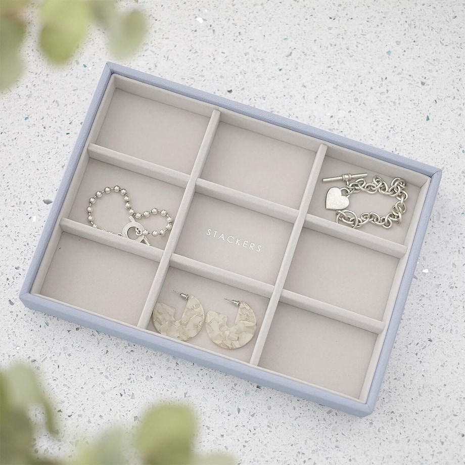 Szkatułka na biżuterię Stackers 9 komorowa classic lawendowa