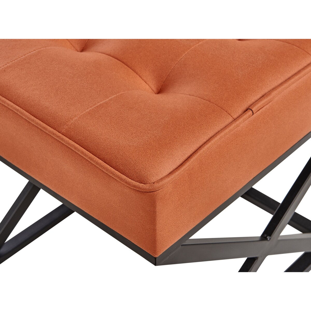 Stołek ekoskóra pomarańczowy MURDO