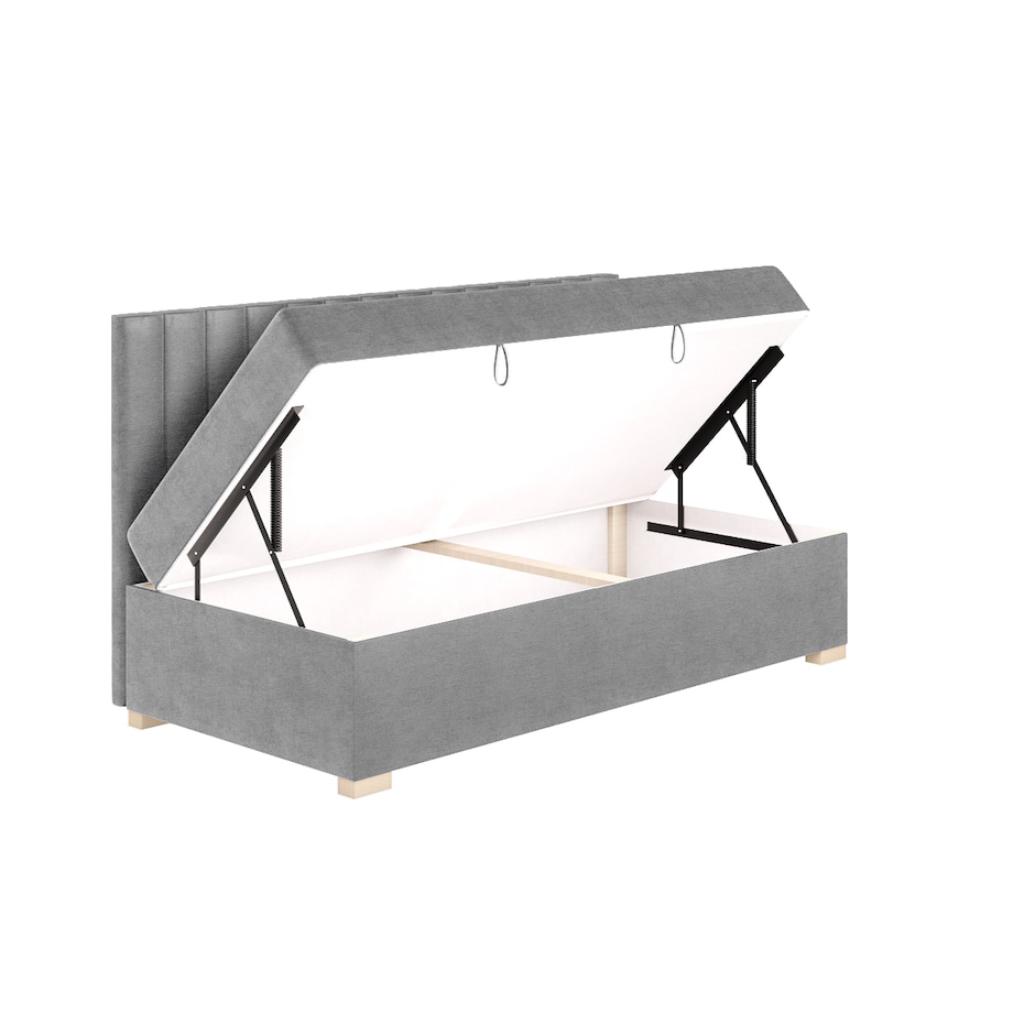 Mesonica Łóżko Chill, linie szare, 90x200