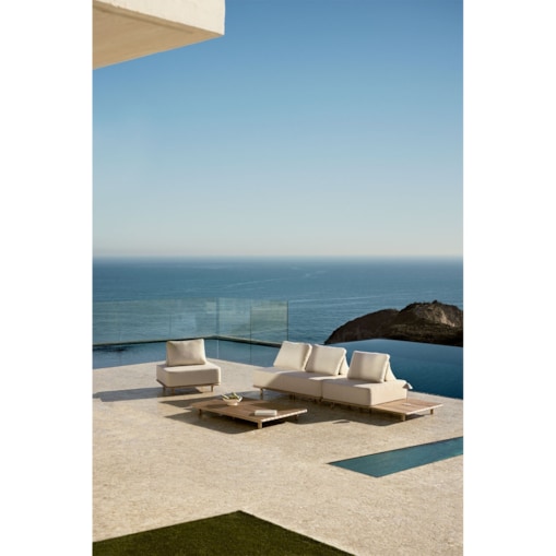 Zestaw ogrodowy: 2-częściow sofa ze stolikiem, fotelem i stolikiem kawowym Portet acacia