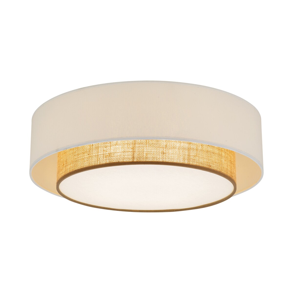 Lampa sufitowa TK Lighting DUO 500 biało-beżowa 50x50 cm, plafon 4xE27