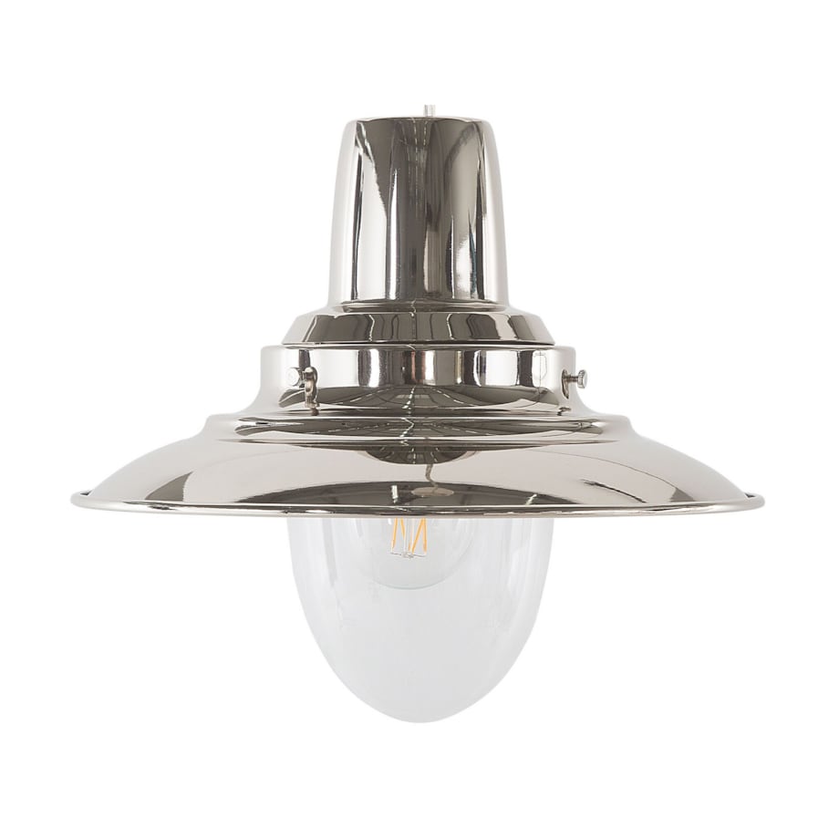 Lampa wisząca metalowa srebrna PINEGA