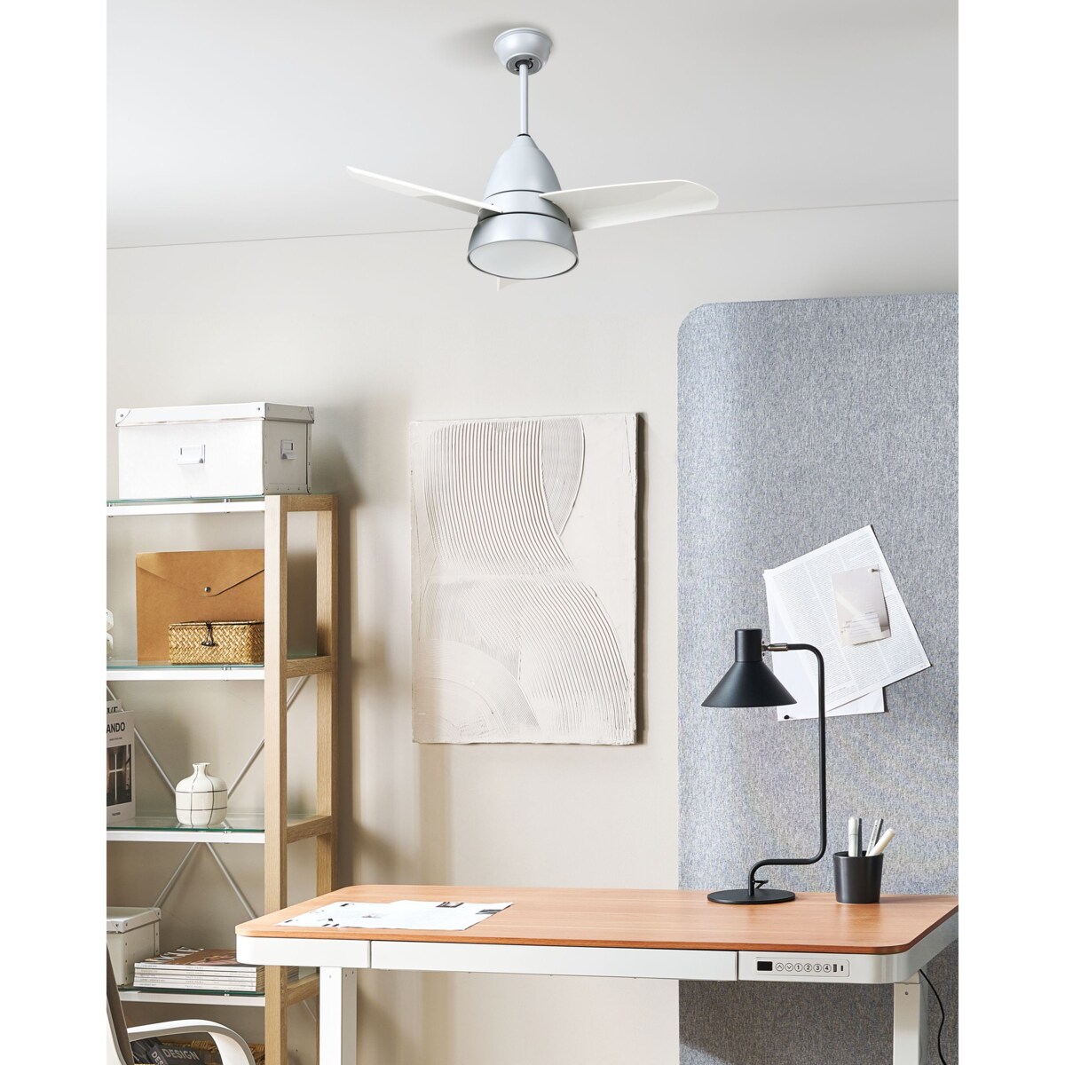 Wentylator sufitowy z lampą STRAWBERRY Szary