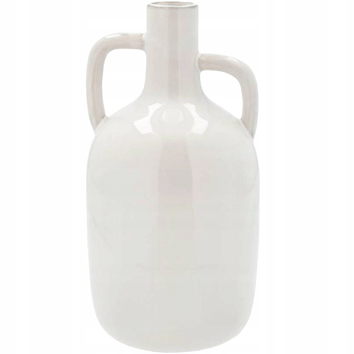 WAZON CERAMICZNY BIAŁY WYSOKI BUTELKA DEKORACYJNY NA JEDEN KWIAT NOWOCZESNY