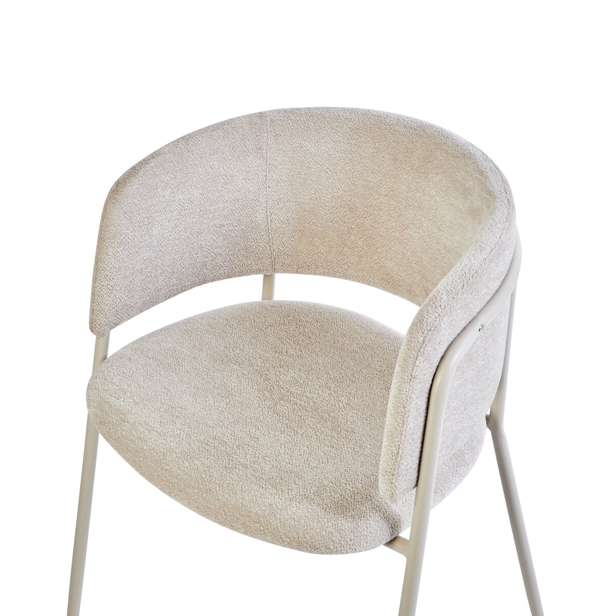 Zestaw 2 krzeseł do jadalni SPRINGER Szenil Jasnobeżowy