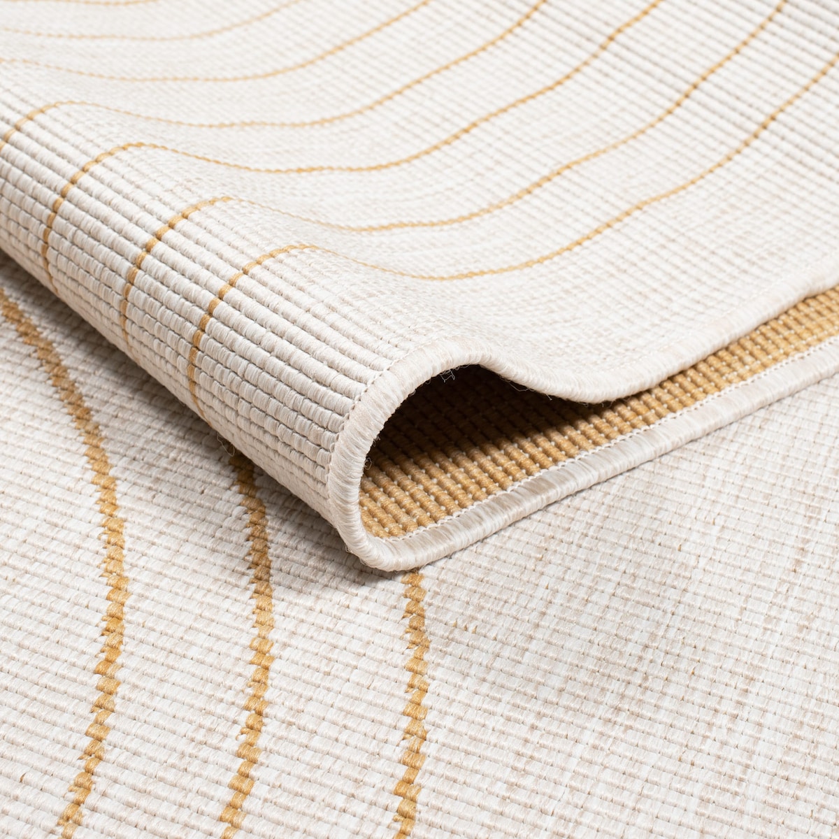 Funkcjonalny dywan na zewnątrz i do wnętrz, dwustronny DUO 57390 Ochre 80x150