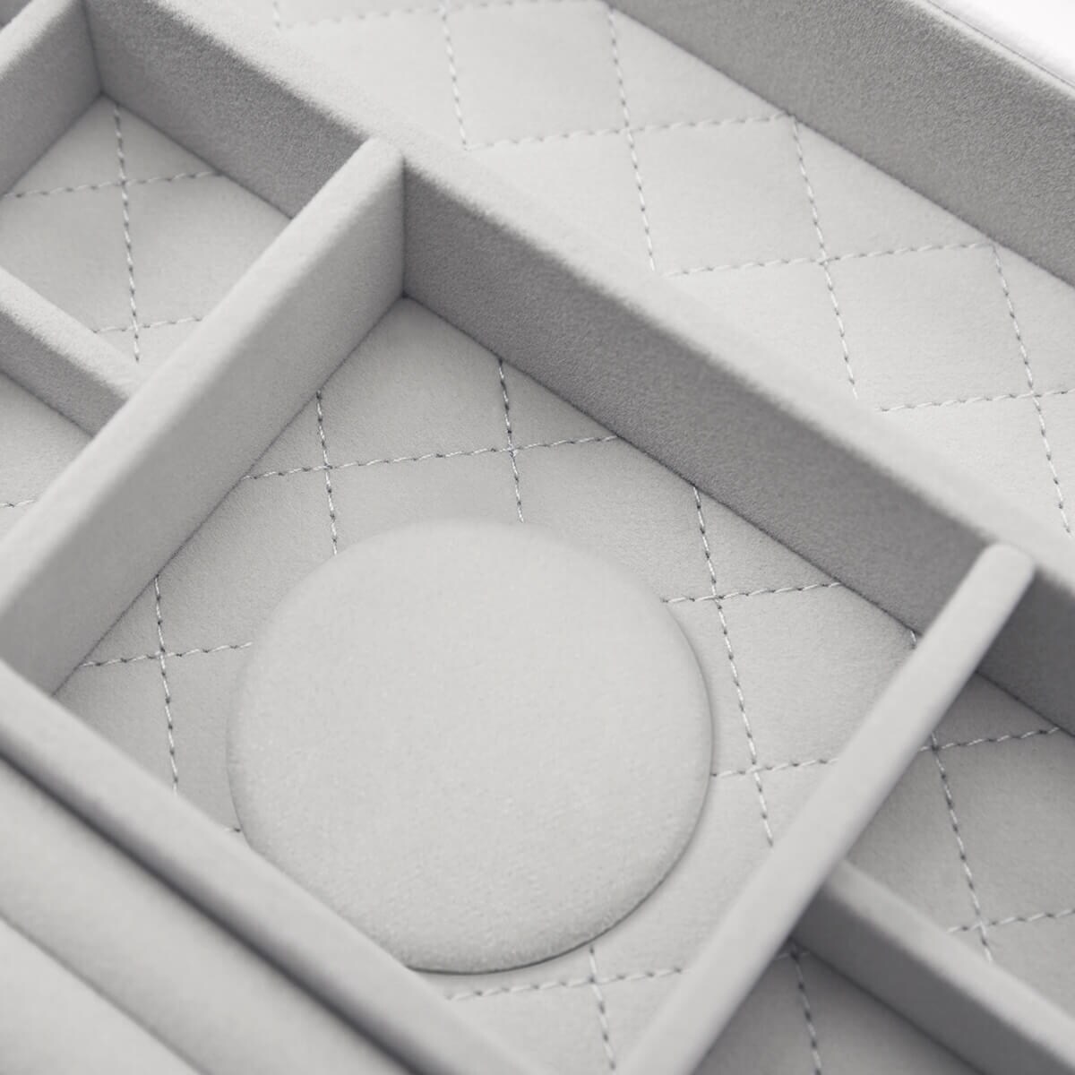 Szkatułka na biżuterię Loves Luxury biała z pokrywką i lusterkiem