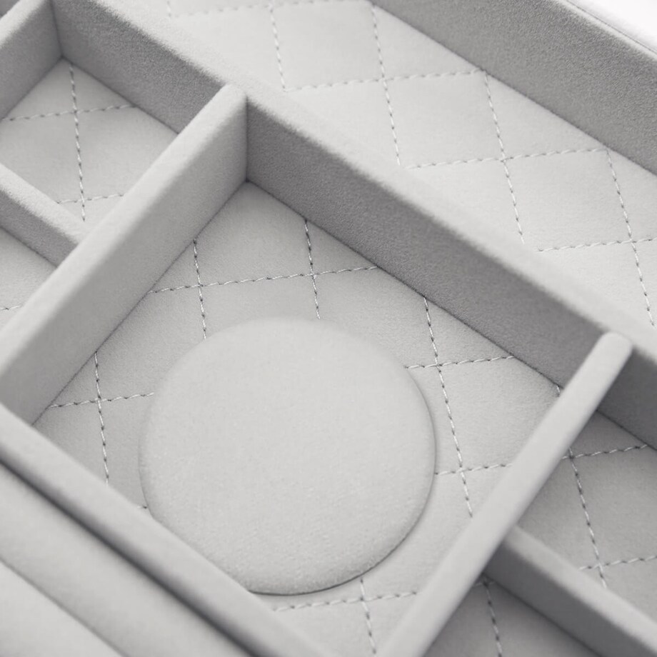 Szkatułka na biżuterię Loves Luxury biała z pokrywką i lusterkiem