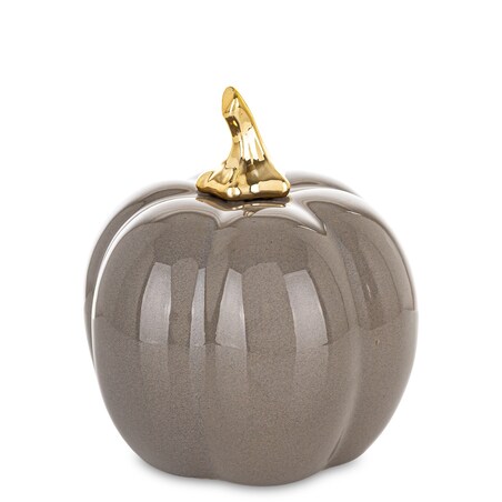 Dekoracja - dynia porcelanowa 14x11,5x11,5 cm TARDIVA-2 small szara