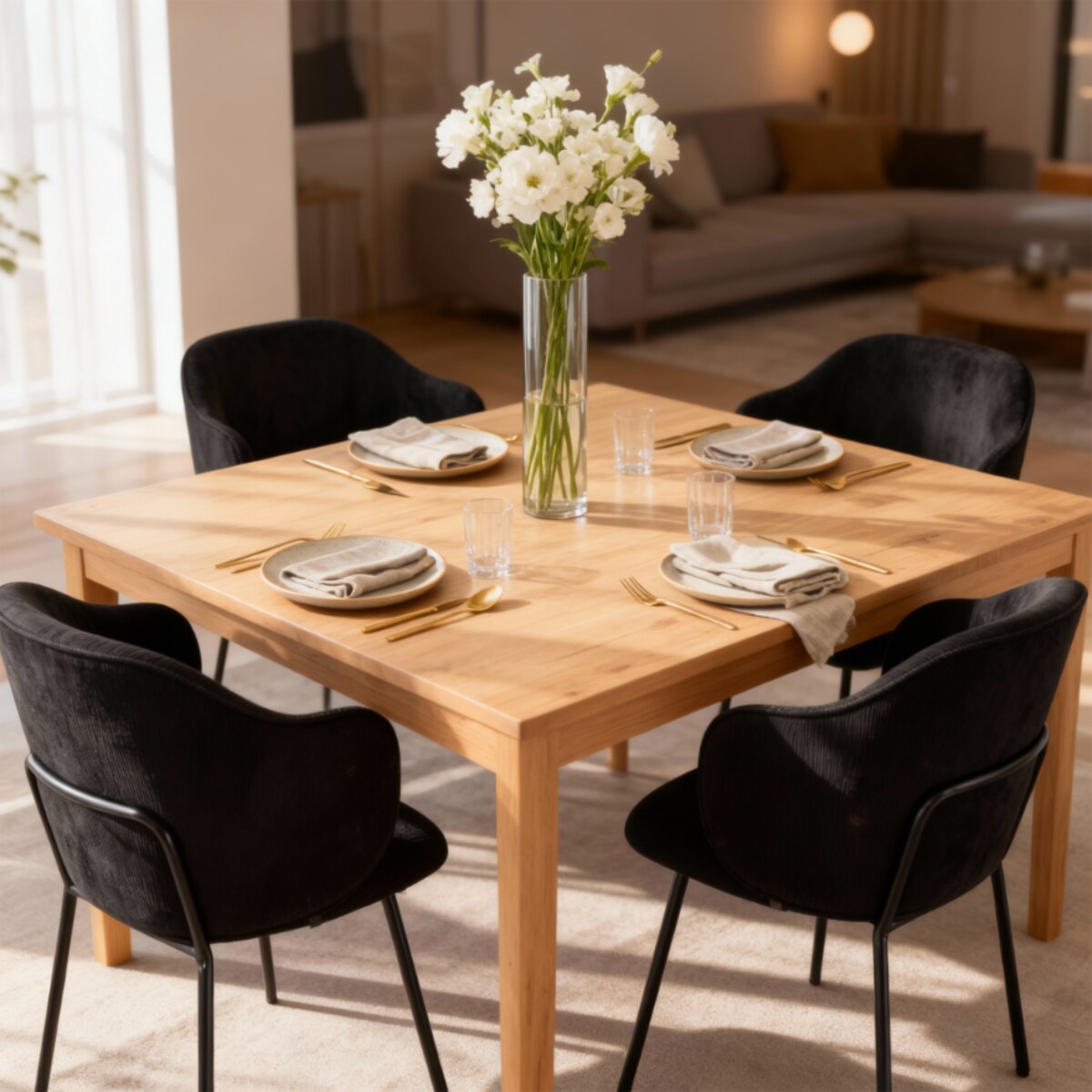 Krzesło z sztruksu tapicerowane DALIA welurowe JUMI