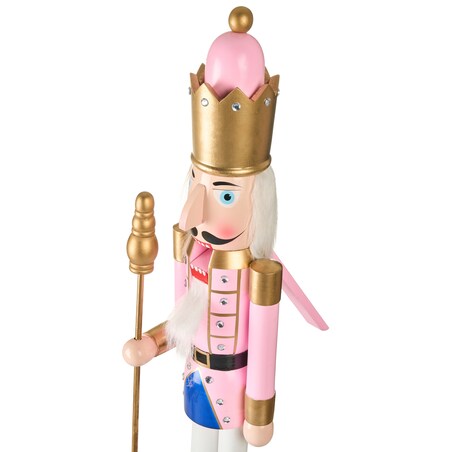 Figurka dekoracyjna TROSAAN Dziadek do orzechów 90 cm Różowy