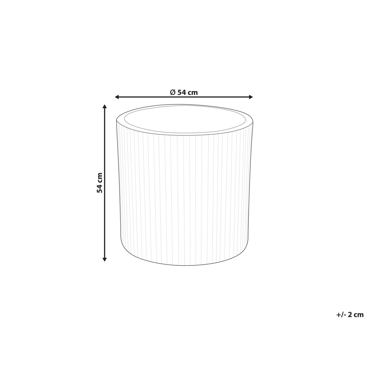 Doniczka okrągła ⌀ 55 cm złamana biel OREOI