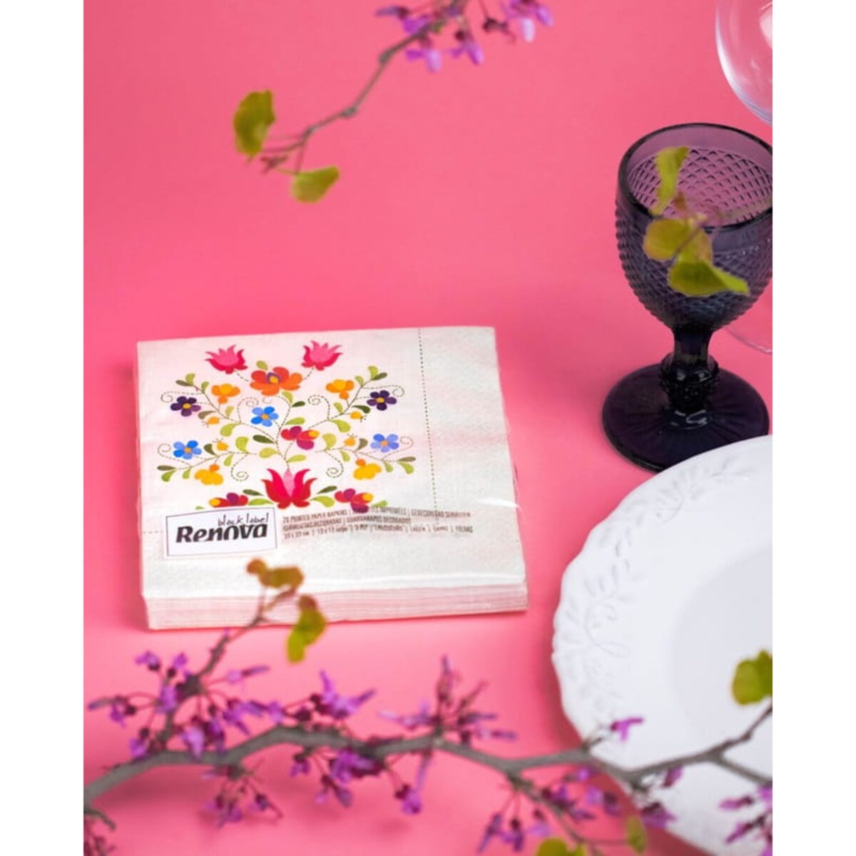 Serwetki stołowe Renova Floral Embroidery 20 szt