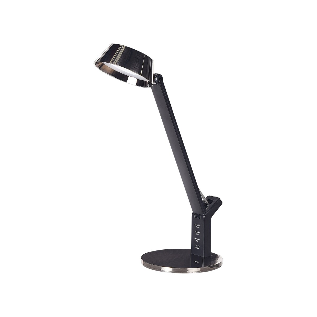 Lampa biurkowa LED metalowa z portem USB mosiężna CHAMAELEON