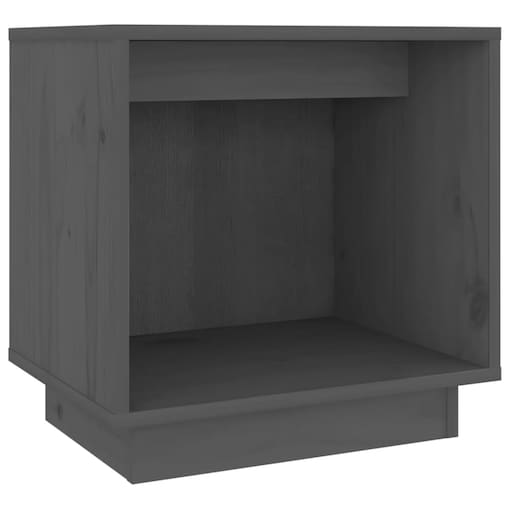 vidaXL Szafka nocna, szara, 40x30x40 cm, lite drewno sosnowe