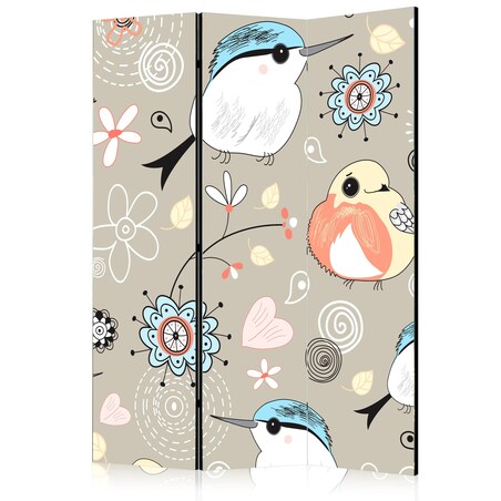 Parawan dwustronny Dla dzieci 135x172 cm 3-częściowy szary