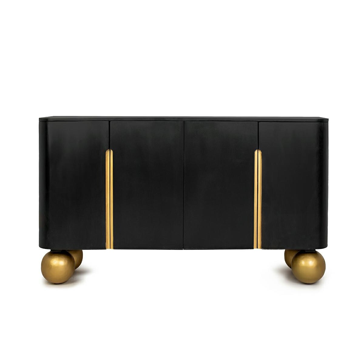 MaMaison komoda ORGANIC czarna / złota / drewno