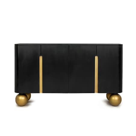 MaMaison komoda ORGANIC czarna / złota / drewno