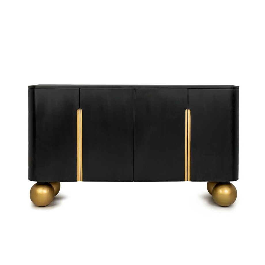 MaMaison komoda ORGANIC czarna / złota / drewno