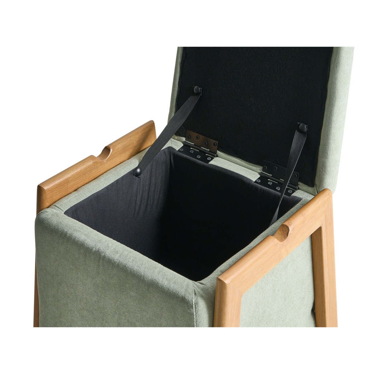 Puf ze schowkiem EDLAND Jasnozielony