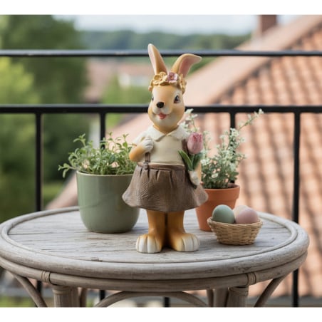 Zając ceramiczny wielkanocny figurka na Wielkanoc