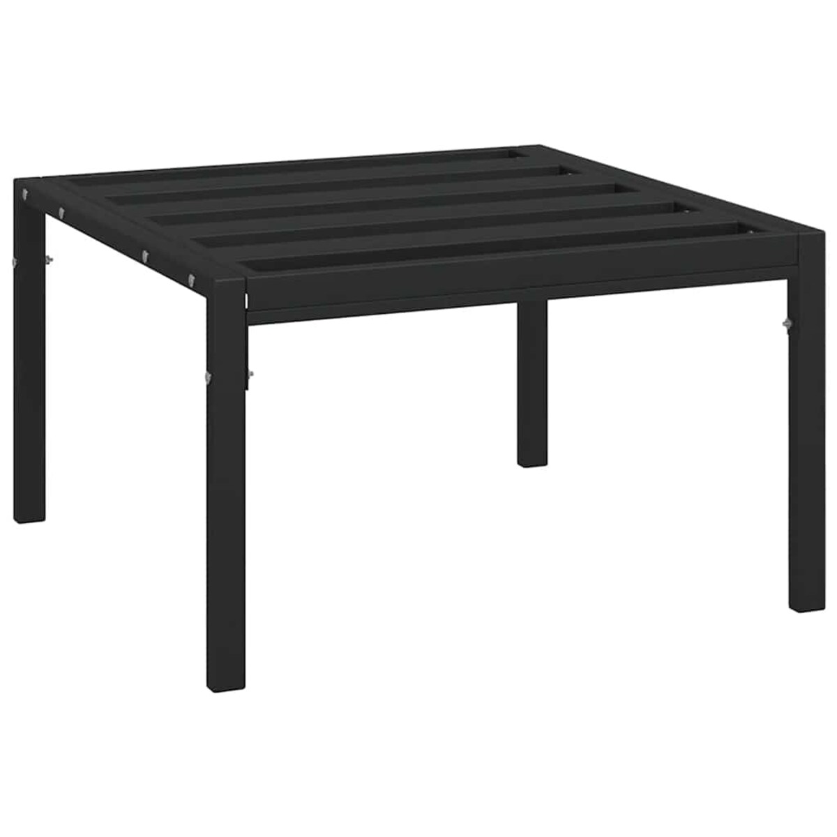 vidaXL Ogrodowy stolik kawowy, czarny, 60x60x35 cm, stal