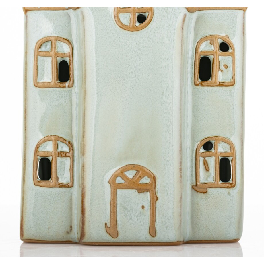 Domek ceramiczny 15x9,5x7,5 cm HANCER-2 z wysokim kominem