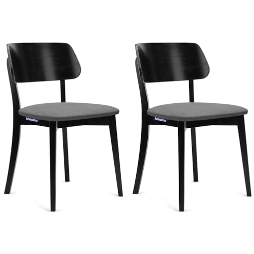 KONSIMO VINIS nowoczesne krzesła drewniane 2 sztuki w kolorze szarym