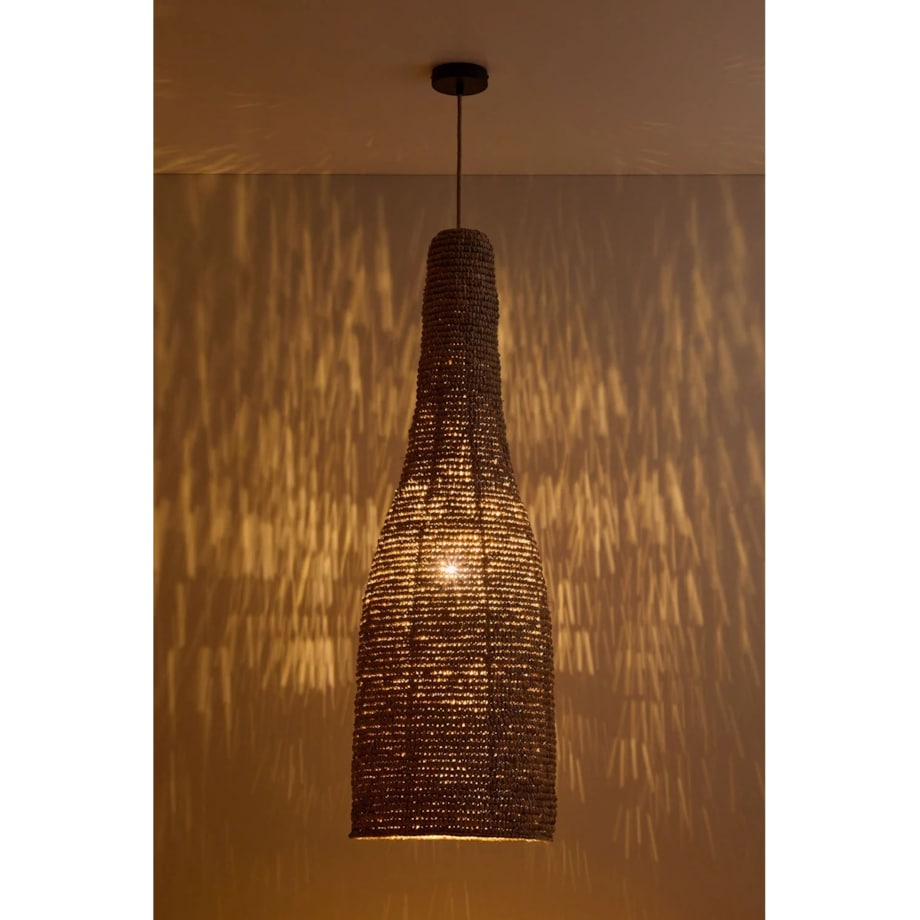 Lampa wisząca z sizalu, Jessica, Ø35 cm - ↑105 cm