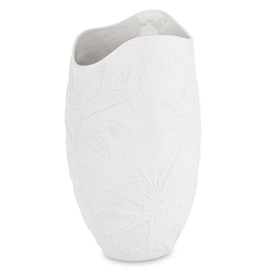 Wazon porcelanowy 36x19x16 cm MELINDA biała