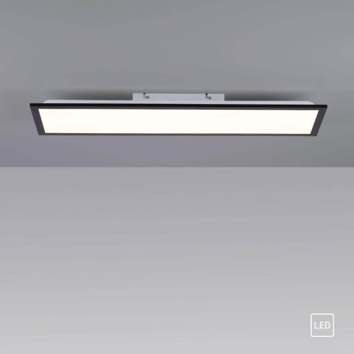 Sypialniana lampa sufitowa Flat LED 14W prostokąt czarny