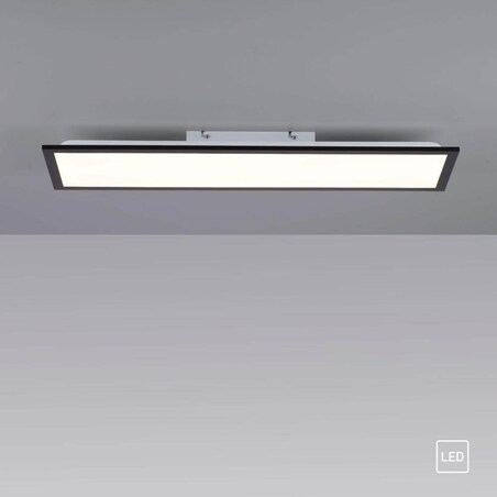 Sypialniana lampa sufitowa Flat LED 14W prostokąt czarny