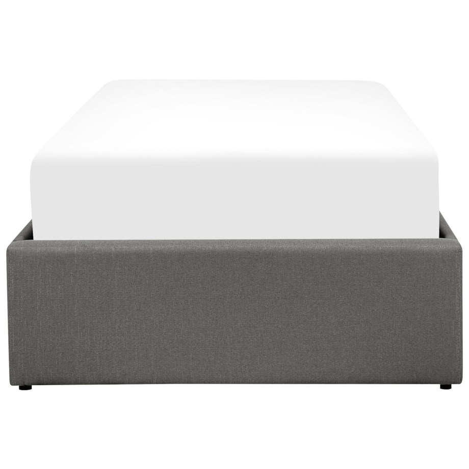 Łóżko z pojemnikiem tapicerowane 90 x 200 cm szare DINAN