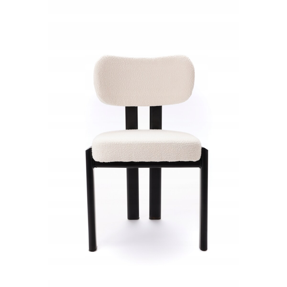 ZESTAW 2 SZTUK Krzesła LUNAR Biało-Czarne Tapicerowane Nowoczesne Loft