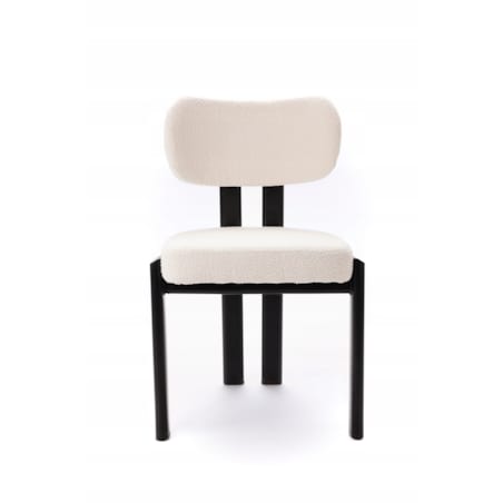 ZESTAW 2 SZTUK Krzesła LUNAR Biało-Czarne Tapicerowane Nowoczesne Loft