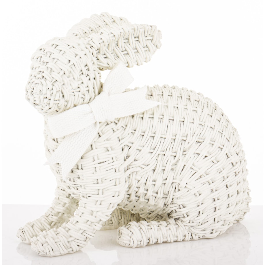Dekoracja - figurka królika 19,5x22x11 cm AFICO biały mały