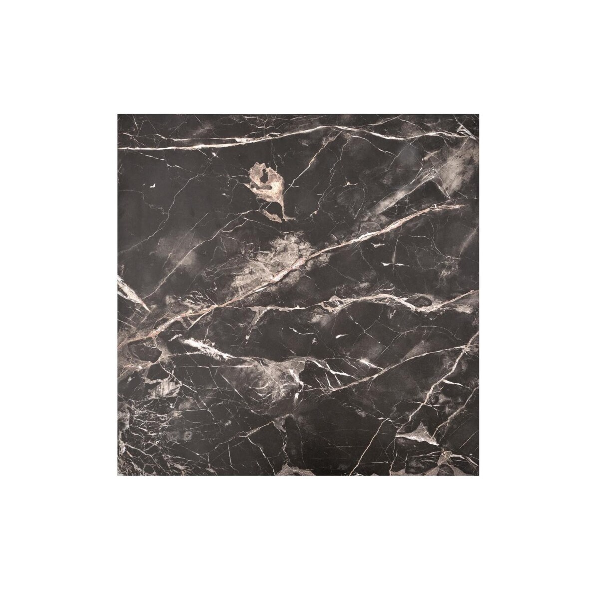 STOLIK KAWOWY Liton BIAŁY MARMUR 80/80/41 cm MDF i metal