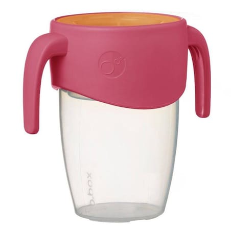 Kubek 360 do nauki picia dla dzieci 250 ml – kubek treningowy niekapek 6m+ Strawberry Shake b.box