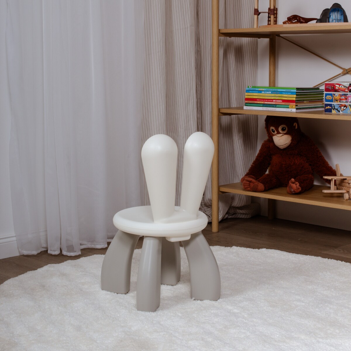 Krzesło dla dzieci Króliczek dziecięce plastikowe stabilne