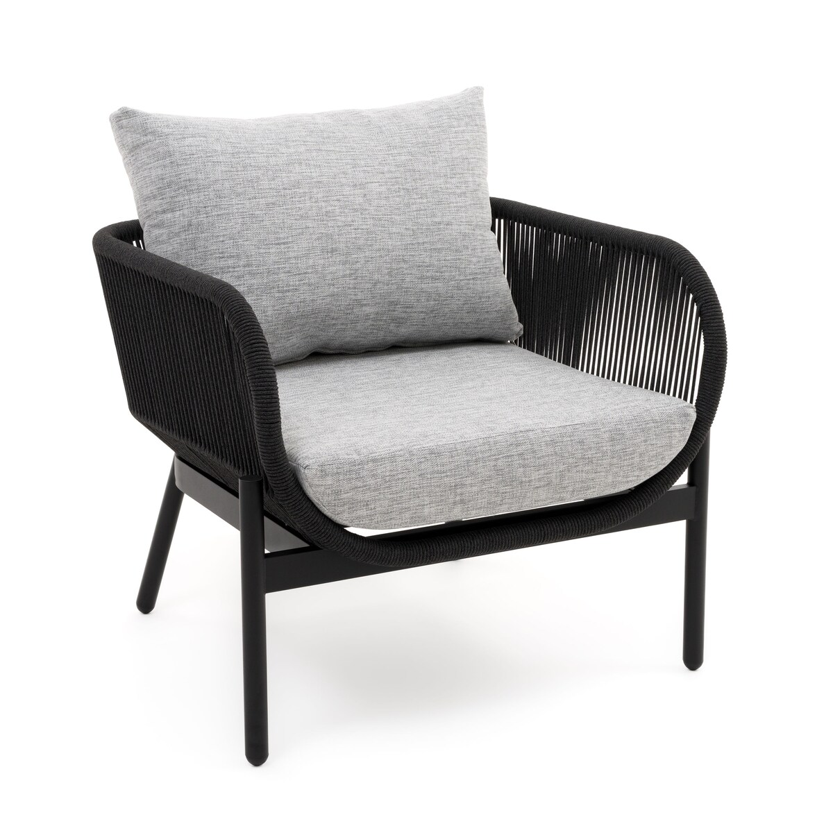 Zestaw mebli ogród taras nowoczesne aluminiowe BELIZE LUX czarno szare