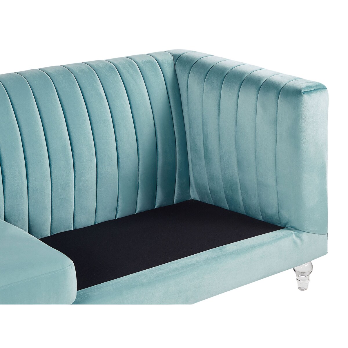 Sofa 3-osobowa welurowa jasnoniebieska ARVIKA