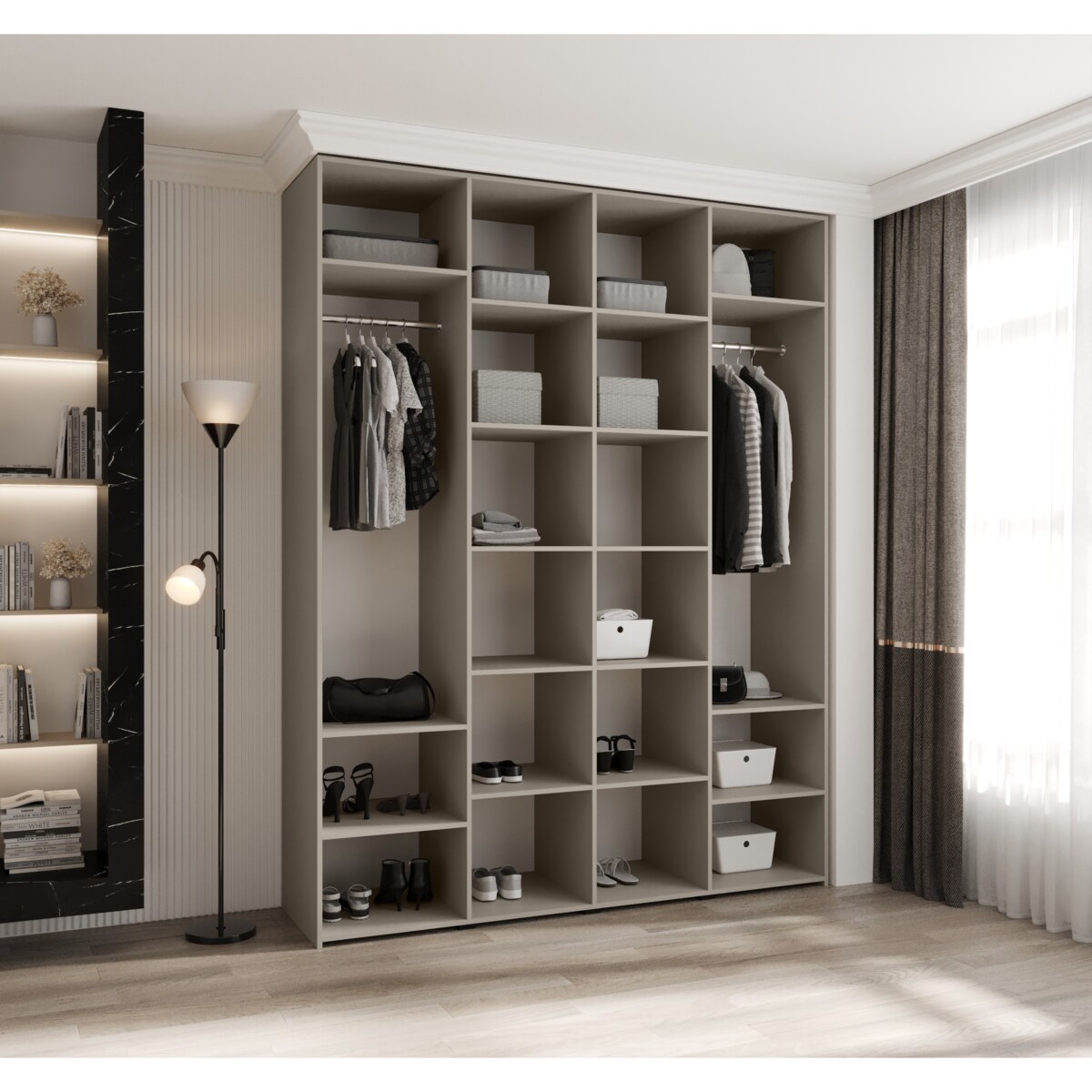 Szafa czterodrzwiowa Como 1 190 gł.50 kaszmir+złoty