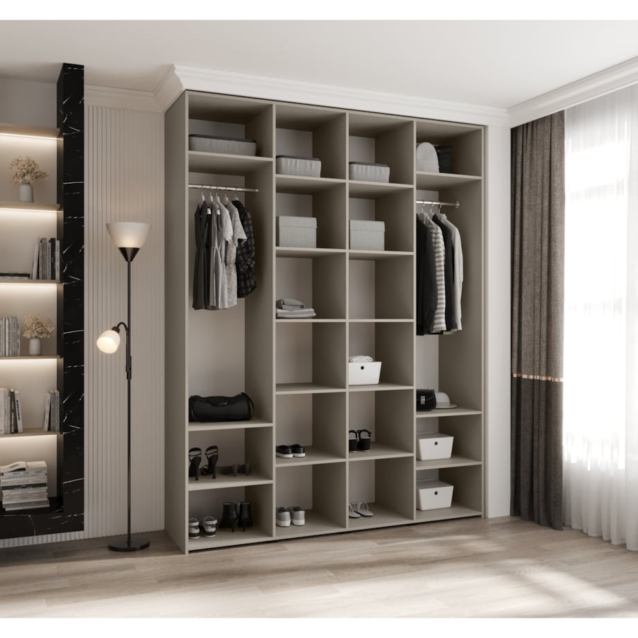 Szafa czterodrzwiowa Como 1 190 gł.50 kaszmir+złoty