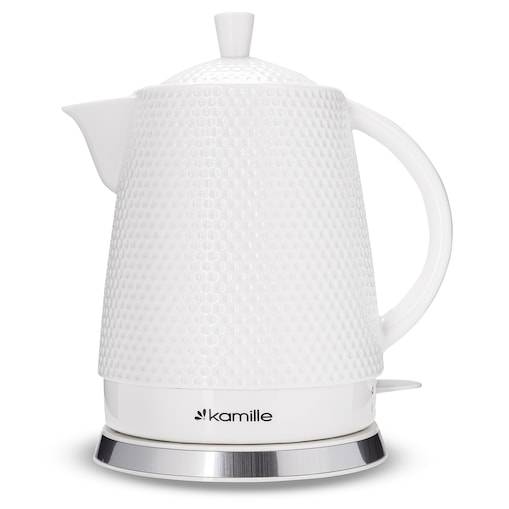 Czajnik elektryczny bezprzewodowy ceramiczny biały 1.5L KAMILLE