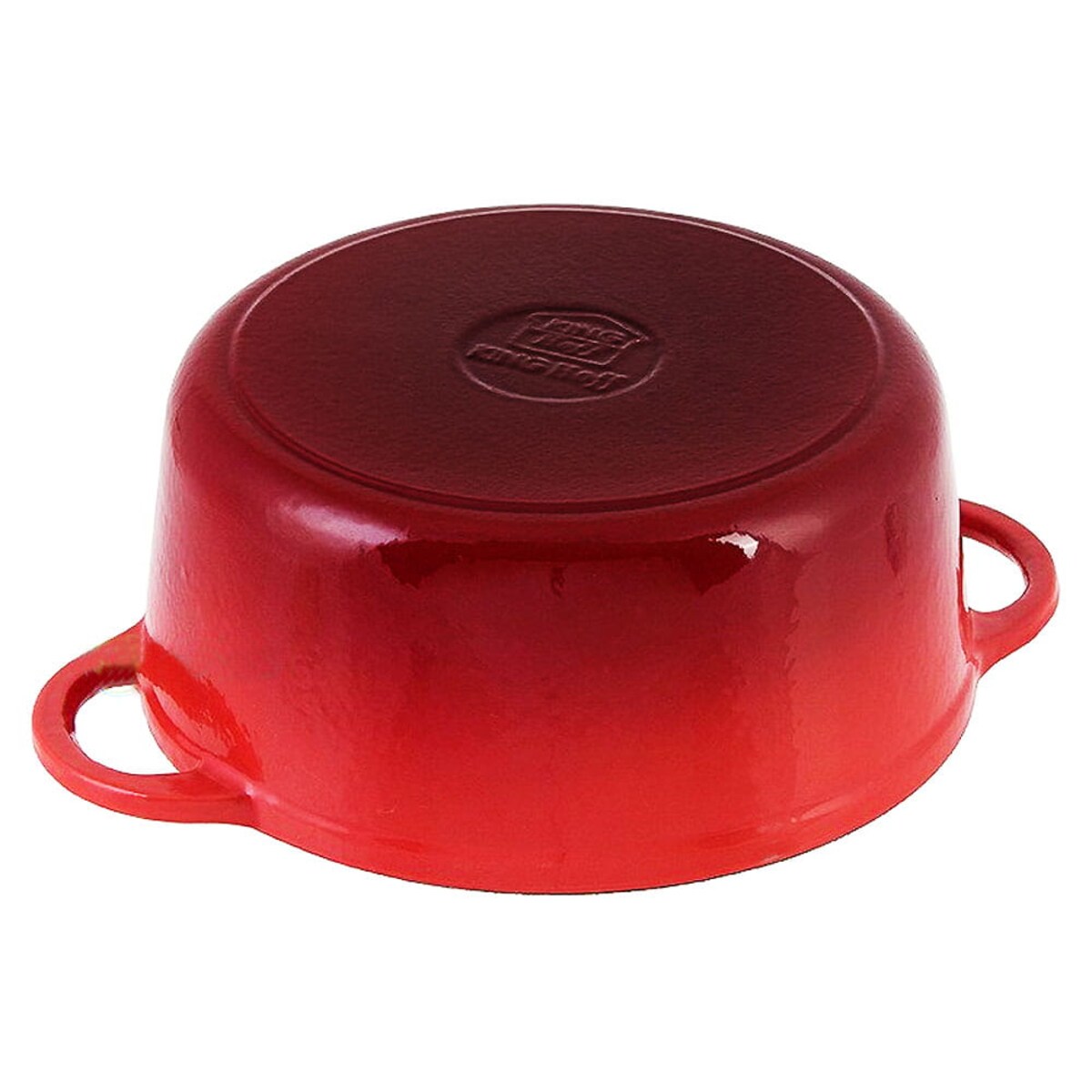 Garnek żeliwny emaliowany czerwony 4.0L 24cm na indukcję gaz KINGHOFF