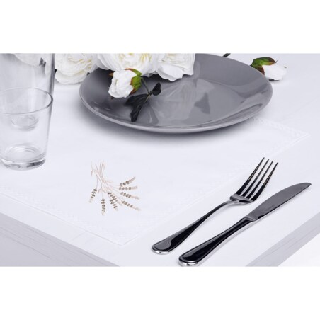 Konsimo CLIMAS Bieżnik plamoodporny, biały/kremowy