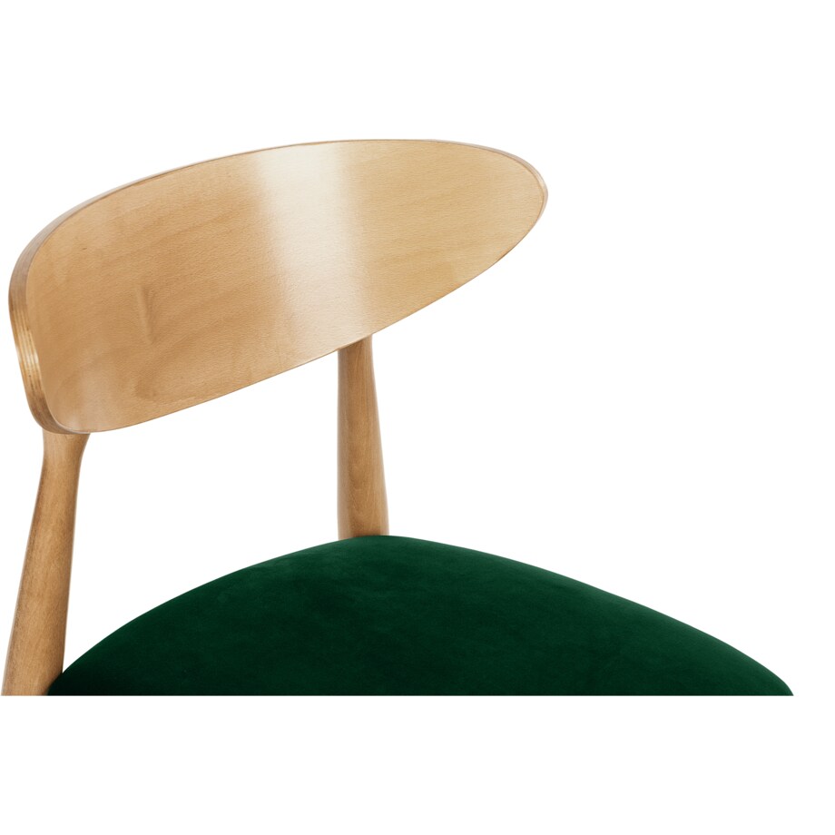 KONSIMO RABI drewniane krzesło dąb ciemnozielony welur